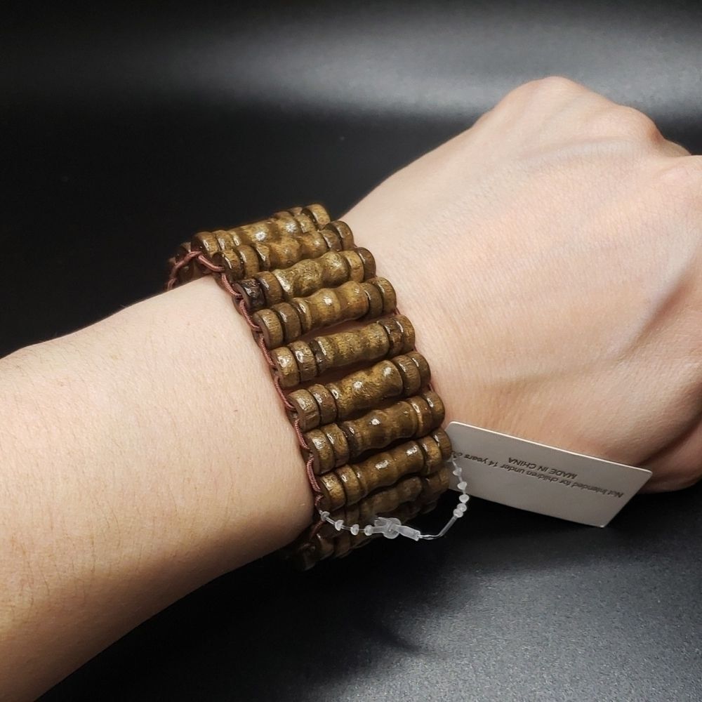 Brown WOODEN Bracelet bohehmian boho bracelet